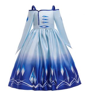 B2W2 Frozen sabrina satin dress biru