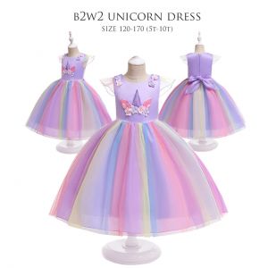 Dress tutu anak unicorn B2W2 ungu